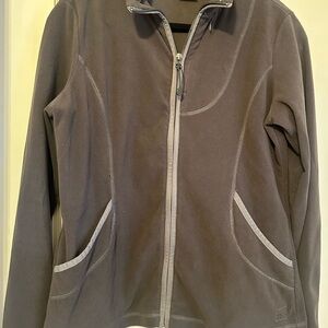 REI Gray Full-Zip fleece Jacket